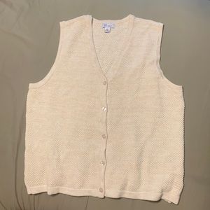 The Tog Shop cream knit sweater vest